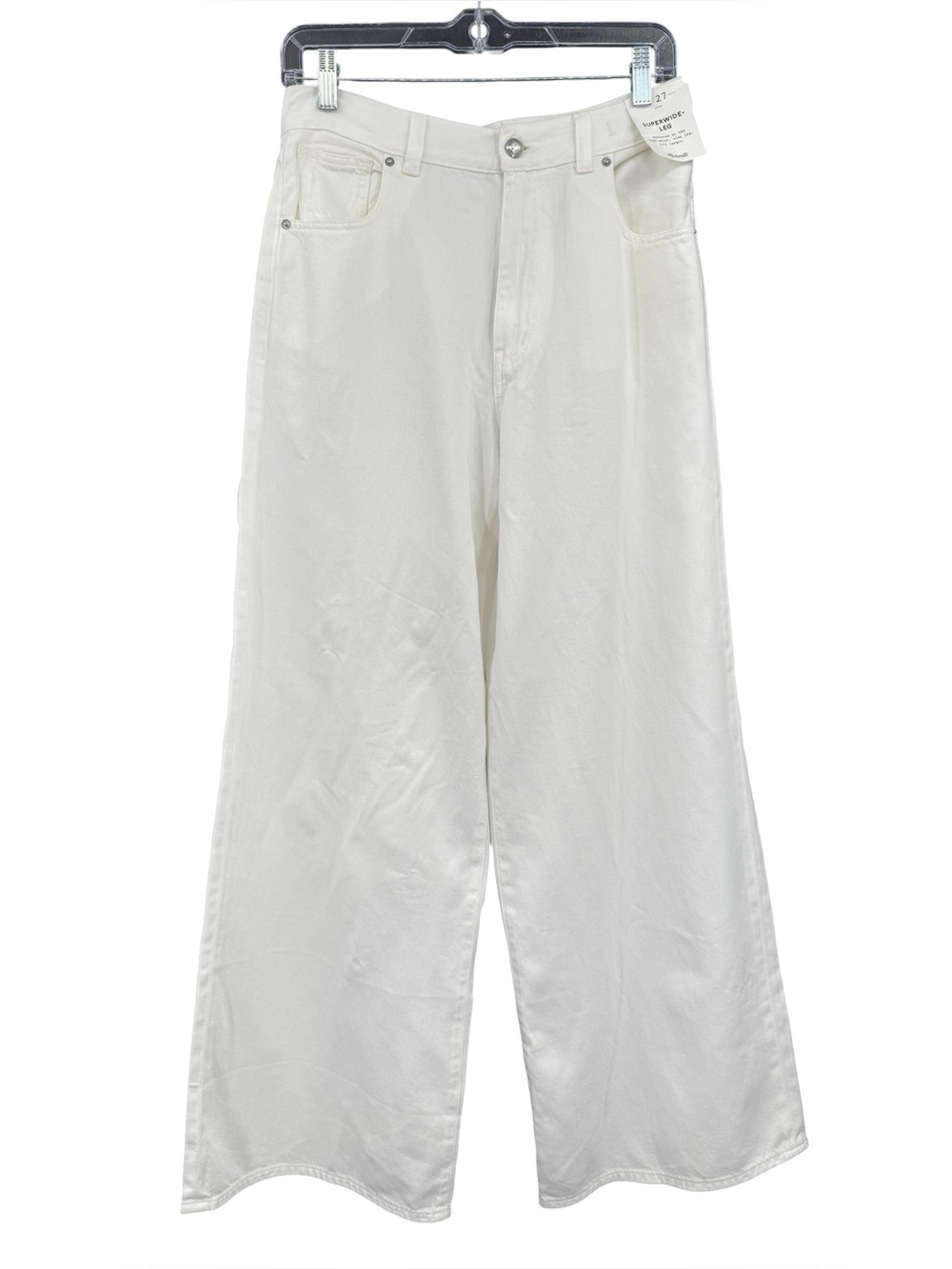 Madewell Superwide-Leg High Rise Jean Airy Denim Edit Size 27 In Tile White